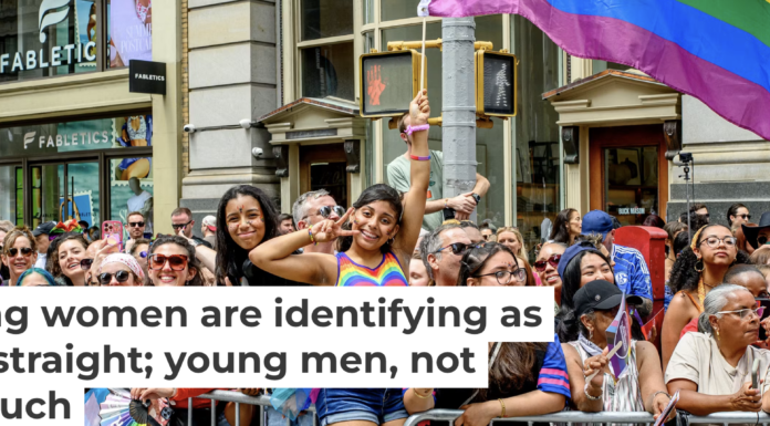 Crowds gather for a Pride march in New York in June 2026. New research shows that the boundaries of heterosexuality are changing for young women. Roy Rochlin/Getty Images